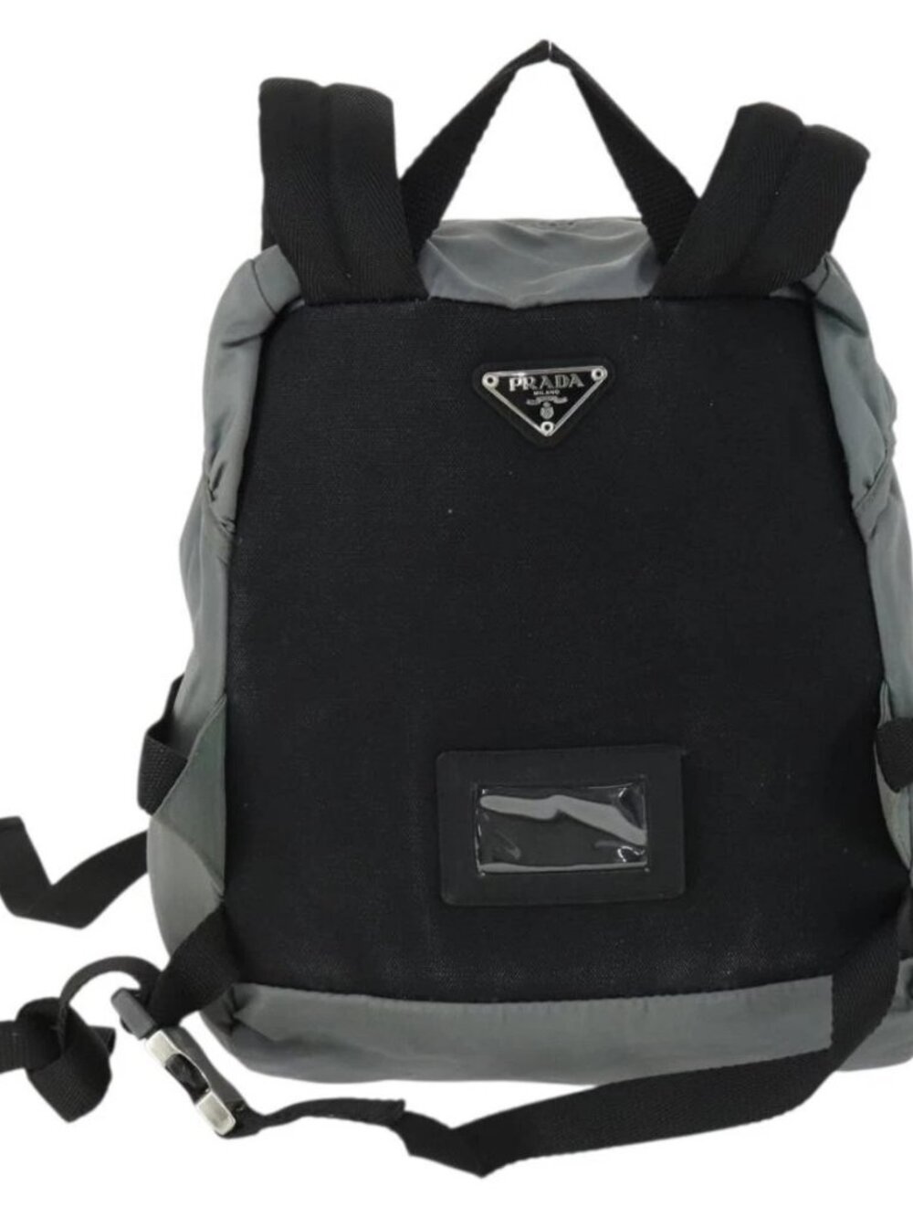 PRADA Backpack Nylon Gray Silver Auth BA10134 - Picture 2 of 15